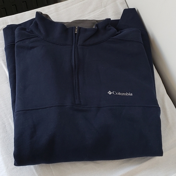NWOT Mens Columbia Hart ll Half Zip Jacket XXL- Navy Blue - Picture 9 of 10